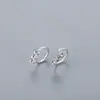 Pendientes de Plata de Ley 925 con Diamantes de Comercio Exterior para Mujer Moda Perforación Anillo de Nariz Transfronterizo Anillo de Nariz Simple de Gama Alta Joyería Europea y Americana