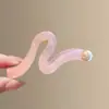 Pinza para el pelo de verano estilo ins con bloques de color para mujer, pasador lindo de lunares japoneses para niña, pinza de tiburón grande para recogidos.