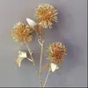Simulação Flor de Ano Novo Flor Plástica Dourada Balde de Ano Novo Galhos Longos Palmeira Vermelha Hortênsia Palavra Fu Amor Flor de Ano Novo Atacado
