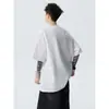 Camiseta de Manga Curta Unisex Peso Pesado Estilo Novo Verão 2026 Bordado 3D Solta Sorona Toque Gelado com Acabamento de Alta Qualidade