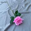Flor de rosa de rama única de simulación ángulo de rosa flor guía de camino de boda fila de flores arreglo de boda arreglo de flores de hotel decoración flor artificial de comercio exterior al por mayor