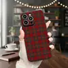 Capa de Celular Xadrez Vermelho Britânico Retrô Atacado Versátil e Durável Silicone Macio para Iphone16/18Promax