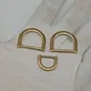Hebilla en D de una sola pieza fundida a presión de aleación de zinc, accesorio metálico de alambre plano pequeño con forma de D, accesorio de herraje para bolso, hebilla de gancho tipo D