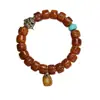 Pulsera de Dados Tallados en Hueso de Yak del Tíbet, Pulsera de Hueso de Yak de Círculo Único, Abalorios Budistas para Sostener en la Mano, Estilo para Hombres y Mujeres, Pulsera de Estilo Étnico