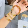 Pulsera de Transferencia de Piedra Ojo de Tigre Citrino Natural Pulsera de Círculo Único Nuevo Estilo Chino Estilo Nacional Regalo para Mujeres