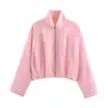 Colección Otoño 2026: Chaqueta Casual de Aviador de Color Sólido de Moda para Mujer Europea y Americana, Ropa Exterior Versátil para Mujer