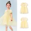 Vestido para niña Balabala vestido infantil 2026 nueva colección de verano dulce vestido de malla bordado con lazo