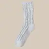 Calcetines de Coral Fleece para Mujer 2025 Nuevos Otoño e Invierno Engrosados Cálidos Postparto Maternidad Hogar Piso Dormir Calcetines Largos