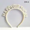 Estilo Coreano Carta Feliz Aniversário Feliz Aniversário Faixa de Cabeça com Pérolas Faixa de Cabelo Acessório de Cabeça Coroa Chapéu Atacado em Estoque