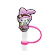 Tapa de Silicona para Popote de Gatito Lindo de Dibujos Animados Transfronteriza, Tapa Antipolvo, Decoración 10mm, Accesorios de Tapa para Popote de Taza de Té con Leche Listos para Usar