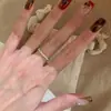 Anillo de Dedo Popular de Encaje Brillante de Xiaohongshu, Exquisito y Versátil, con un Estilo Fresco, Adecuado para el Dedo Índice, Disponible para Dropshipping, Galvanoplastia Ecológica