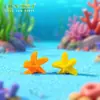 Mini estrelas-do-mar coloridas, enfeites para paisagem em miniatura, decorações de artesanato em resina, estilo Mediterrâneo, estrela-do-mar de cinco pontas