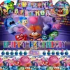 Decoração de Festa de Aniversário Tema Cross-Border Inside Out Suprimentos Bandeira Banner Topper de Bolo Balão Tecido de Fundo