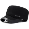 Sombrero para hombres de mediana edad y ancianos, sombrero de invierno tipo gorra plana para papá, sombrero de algodón cálido y grueso a prueba de frío para exteriores, abuelo, hombre mayor