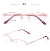 Novos Óculos de Grau Femininos para Negócios Armação Meio Aro Escovada Elegantes Versáteis Disponíveis para Atacado e Atacado de Lotes Mistos