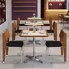 Mesas e cadeiras de restaurante estilo coreano, mesas de jantar feitas de lajes de pedra e azulejos cerâmicos, mesas e cadeiras comerciais para restaurantes, mesas e cadeiras estilo industrial, mesas e cadeiras para cafeteria