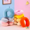 Almohada de Espuma Viscoelástica de Color Sólido en Forma de U, Almohada Redonda de Viaje para el Cuello, Almohada de Espuma Viscoelástica en Forma de U al por Mayor con Impresión de Logo