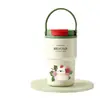 Taza de Café Cerámica Interior Aislada Doble Uso para Estudiantes, Hombres y Mujeres, Taza de Agua Portátil con Popote Dibujos Animados Lindos Venta al por Mayor