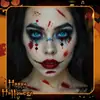 Pegatinas de Cicatriz Manchadas de Sangre de Halloween Transfronterizas Doble Estilo, Divertidas y Aterradoras para Fiesta Maquillaje de Miedo Pegatinas de Atmósfera Realista