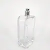Botella de Perfume 100ml Botella de Vidrio para Perfume Cuadrada Botella Vacía para Perfume Tapa de Aleación Botella con Atomizador para Perfume