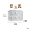Unicórnio, Coelho, Urso, Cachorrinho, Molde de Silicone com Formato de Animal Fofo, Vela, Gesso, Resina, Decoração de Bolo
