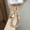 Cable de teléfono, correa para teléfono móvil, cordón de cristal, colgante pequeño, decoración de accesorio para teléfono, correa para teléfono móvil, correa antipérdida, cordón de silicona