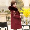 Abrigo de Algodón de Invierno para Madre Estilo Occidental Abrigo Talla Grande Abrigo de Algodón Acolchado para Ropa de Mujer de Mediana Edad y Anciana Abrigo de Algodón Largo de Mediana Edad Noble