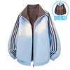 Jaqueta bomber masculina da moda, reversível, estilo americano, para primavera e outono, casual, de corte amplo, marca da moda, jaqueta externa para casais