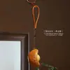 Pingente de Bule de Jacarandá Natural Brinquedo para Alívio do Estresse Chaveiro Estilo Chinês Vintage Peça Artesanal de Mão