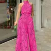 2026 Verano Nuevo Estilo Transfronterizo Europeo y Americano Comercio Exterior Moda Sexy Elegante Estampado Sin Mangas Pierna Ancha Mono Pantalón Largo