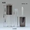 Tubo de Brillo de Labios de 4ml Crema de Brillo de Labios Cabezal de Pincel Grande Tubo de Brillo de Labios