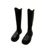 Colección Primavera y Otoño 2026: Botas altas para mujeres menudas, zapatos de mujer estilo británico, botas de montar forradas para invierno de media pantorrilla y pantorrilla alta para mujeres