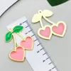 Pendientes Colgantes de Aleación Acrílica de Cereza de Cristal 3D para Hacer Manualidades Transfronterizos, Collares, Llaveros, Accesorios de Joyería