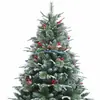 Pendente de pinha de pinheiro vermelho Acessórios DIY Embalagem Caixa de presente Decorações de árvore de Natal Festival Ramo de pinho simulado Plug-in