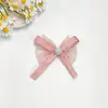 Cinta de malla de lunares empalmada corazón de diamante moño DIY accesorios para el cabello de niños decoración ropa de niños zapatos sombreros muñecas accesorios