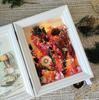 Madeira Oca 2 Criativo DIY Artesanal Flor Seca Imortal Planta Espécime Foto Frame Estéreo Dobrável Quadro de Fotos Vazio