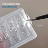 Molde de Silicona para Manicura Flor de Hielo Tridimensional 3D Dibujos Animados Relieve Flor de Lirio Relleno de Pegamento para Esmalte de Uñas Herramienta Abrasiva Molde Fácil de Desmoldar Herramienta