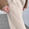 [2471] Pantalones para Mujer Otoño e Invierno Nuevos Pantalones de Pierna Recta Cintura Alta Engrosados Pantalones para Mujer Patrón Espiga Terciopelo Pantalones de Pierna Ancha