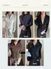 Chamarra con cuello alto de doble cremallera para mujer, nuevo estilo otoño e invierno, con forro afelpado, ajustada a la cintura, estiliza, se puede usar como top