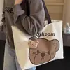 Bolsa de Lona, Bolsa de Mão Compacta e Versátil, Bolsa Lancheira Fofa para Estudantes, Bolsa de Mão, Bolsa para Almoço do Trabalho, Bolsa Casual