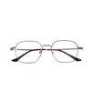 Gafas poligonales retro 0039 en color burdeos para mujer, estilo de negocios, titanio puro, montura de gafas ultraligera, gafas Dachengxiang