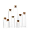 Botella Tubo de Corcho de Madera con Tapa de Rosca de 22 mm de Diámetro, Botella de Deriva Transparente, Botella de los Deseos, Botella de Vidrio, Botella para Embalaje de Té de Flores, Botella de Almacenamiento