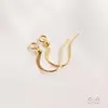 Ala Color-Preservante Oro Claro 14K Oro Real 18K Gancho Plano para Oreja Pendientes DIY Joyería Gancho para Oreja Accesorios Hechos a Mano Material