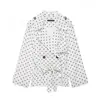 Moda Europea y Americana Transfronteriza Aliexpress Venta Caliente Gabardina con Lunares Chaqueta