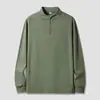 Moletom Esportivo Americano Retrô com Zíper Meio e Gola Alta Masculino Secagem Rápida Respirável Primavera/Outono Manga Longa Corrida Fitness Estilo Tendência