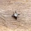 Pendientes serie tinta negra de aleación de titanio F-136, rosca interna de titanio G23, anillos de labio de circonita cúbica, joyería para piercing