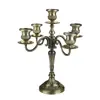 Candelabro Estilo Europeo con Tres o Cinco Brazos, Adecuado para Uso Doméstico en la Sala de Estar, Cena Romántica a la Luz de las Velas, Lujo Ligero, Retro, Adorno Sencillo