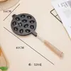 Molde de Aluminio para Tarta de Huevo Molde para Pastel Fondo Plano Copa Crisantemo Molde para Hornear Pudín Bandeja para Tarta de Huevo Copa Crisantemo de Siete Agujeros con Asa