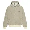 Chamarra Sudadera con Capucha Rayada para Hombres y Mujeres, Estilo Perezoso Relajado Vintage Primavera 2026, Cárdigan Suave y Terciopelado, Atuendo de Pareja