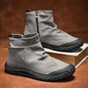 Botas Martin de caña alta para hombre, zapatos de trabajo de otoño para obras de construcción, zapatos de trabajo informales antideslizantes de moda para hombre, zapatos de trabajo para hombre
